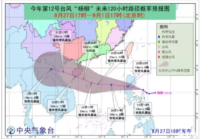 12号台风杨柳影响海南吗 2019台风杨柳海南登陆点