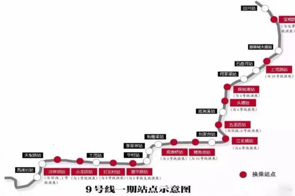 重庆地铁9号线什么时候开通 站点设置