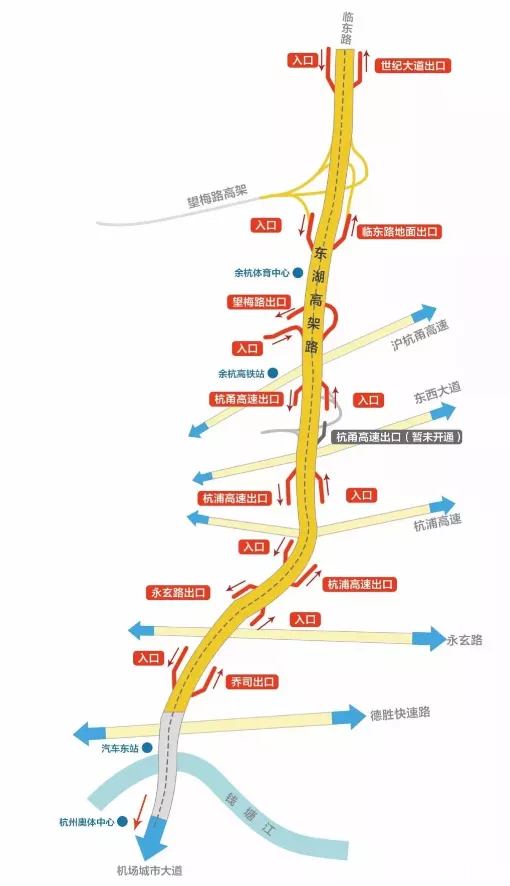 东湖高架三期何时通车 2019杭州东湖高架路出入口设置+限行规定 东湖高架三期何时通车 2019杭州东湖高架路出入口设置+限行规定