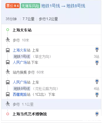 上海当代艺术博物馆地铁+交通+停车位置