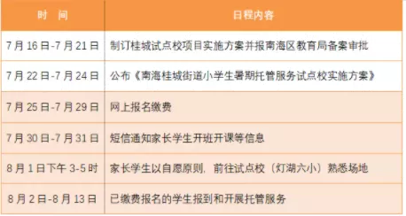 2021佛山试点小学生暑期托管-时间地点及收费标准