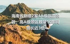 海南省新增2家4A级旅游景区，高A级景区数量10年间增长近3倍