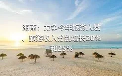 海南：力争今年旅游人数、旅游收入分别增长20％和25％